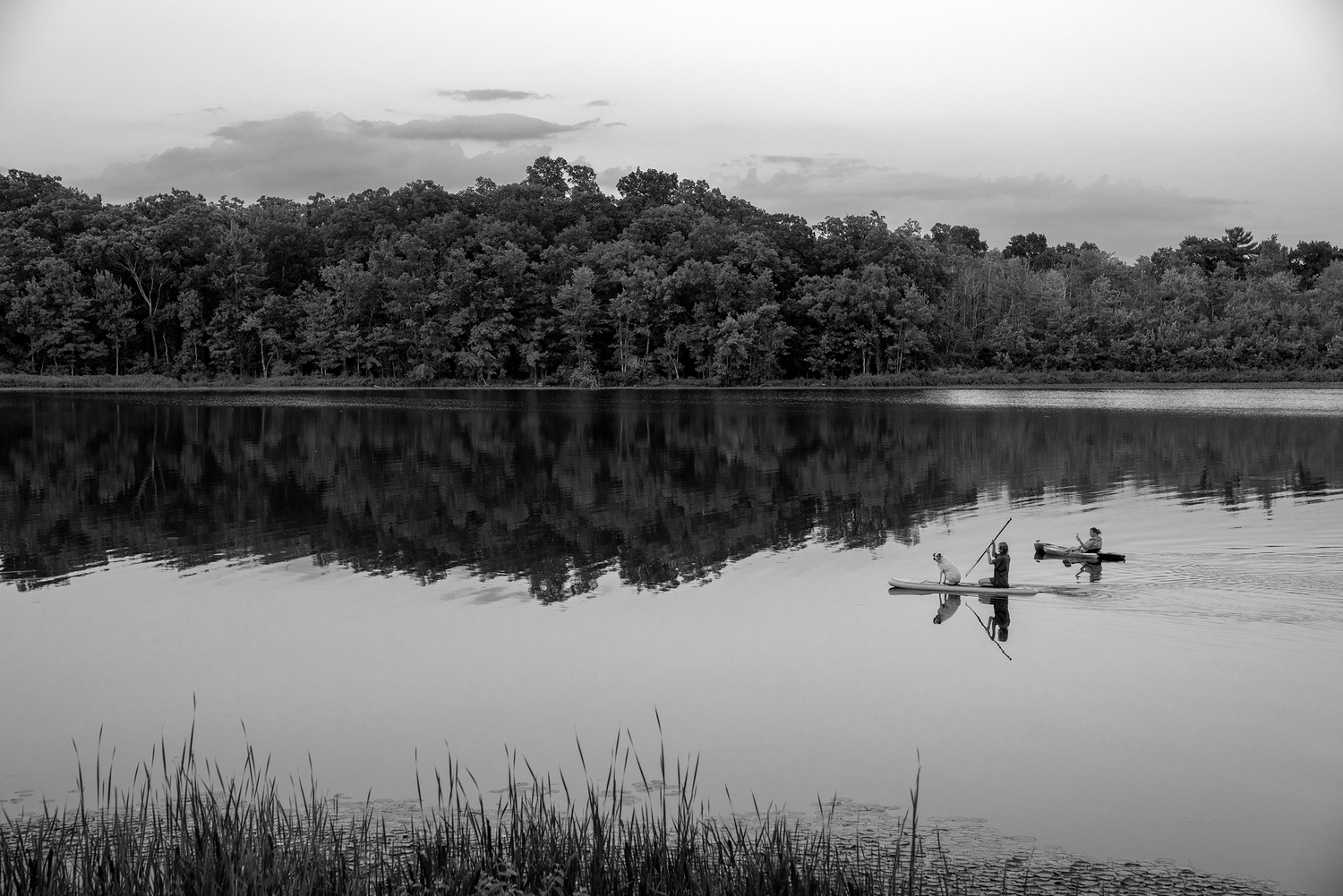 Kayaks on Mirror Lake