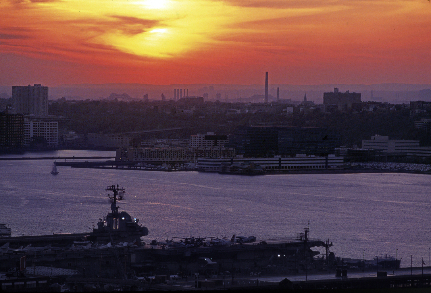 The Intrepid on the Hudson at Sunset